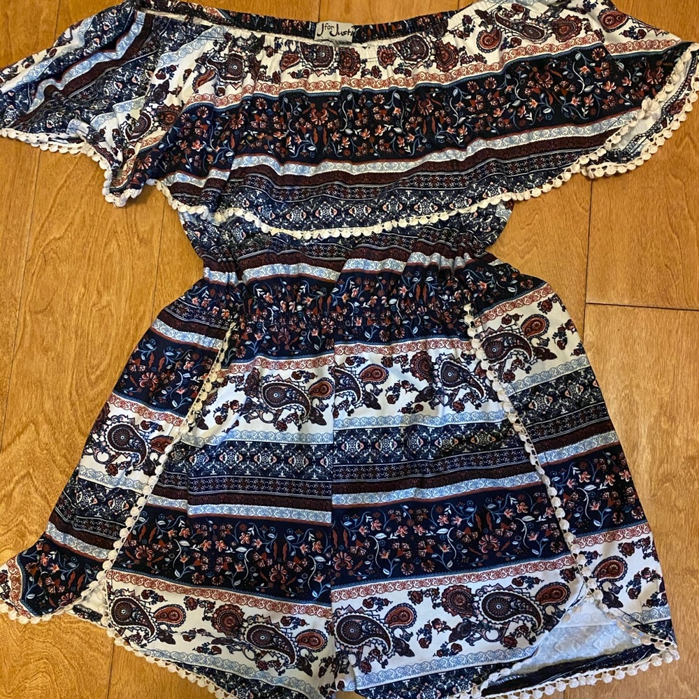 Off shoulder romper